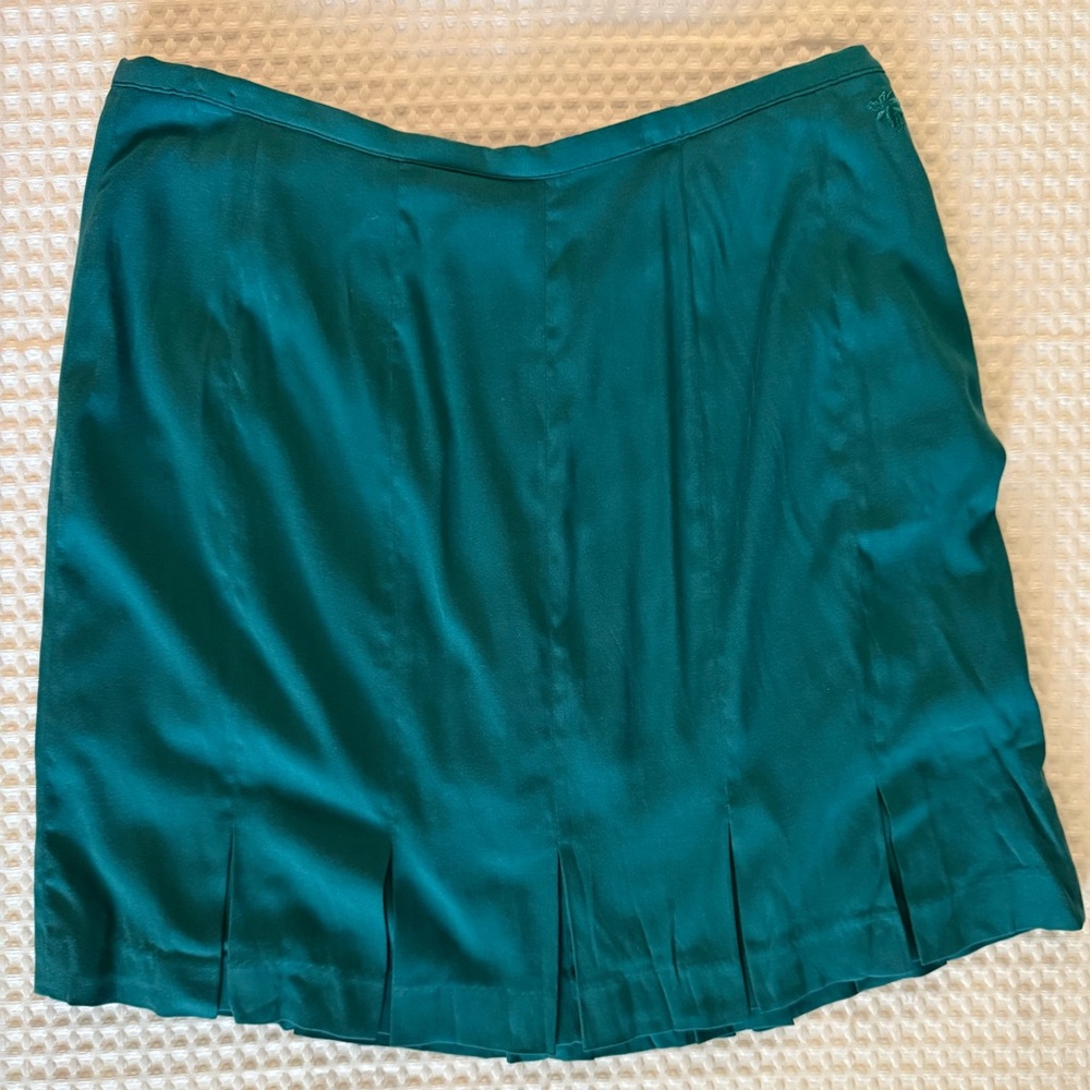 NEW Tommy Bahama Golf Full Swing Skort Teal Green Silk SZ 10